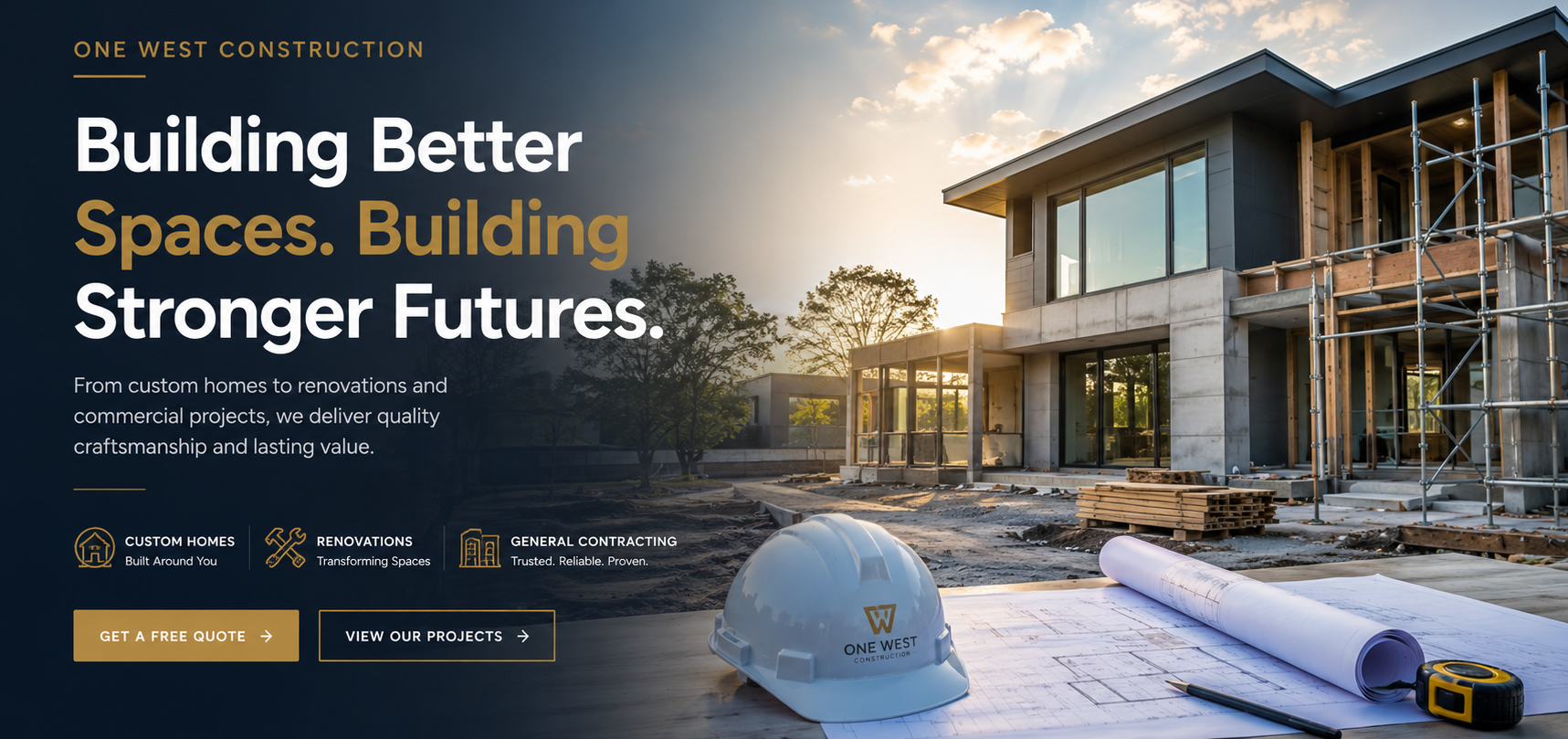 One West Construction Banner
